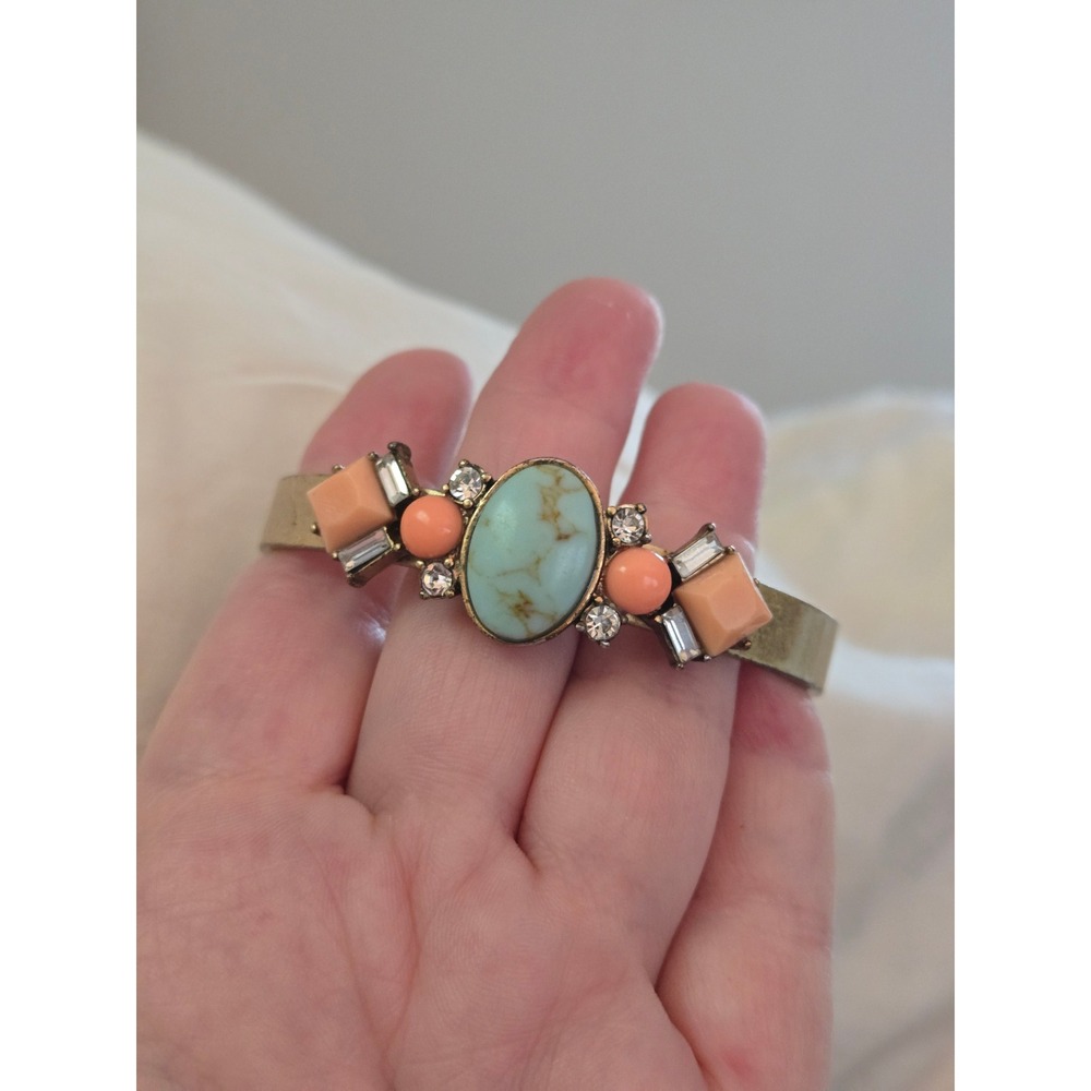 J Crew Cuff Bracelet Faux Stones Vintage
